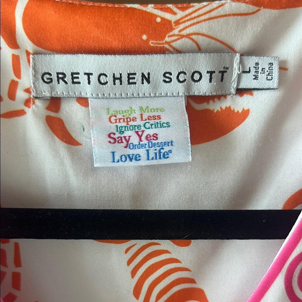 Gretchen Scott Pink Sheath Dress with 3/4 Sleeves and V-Neck - Picture 3 of 3